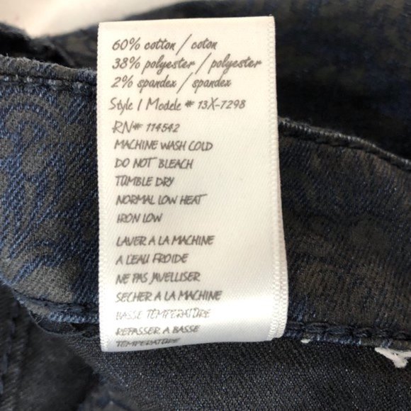 BlankNYC Printed Damask Filigree Skinny Jeans Dark Denim Size 28 - Picture 16 of 16